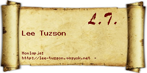 Lee Tuzson névjegykártya